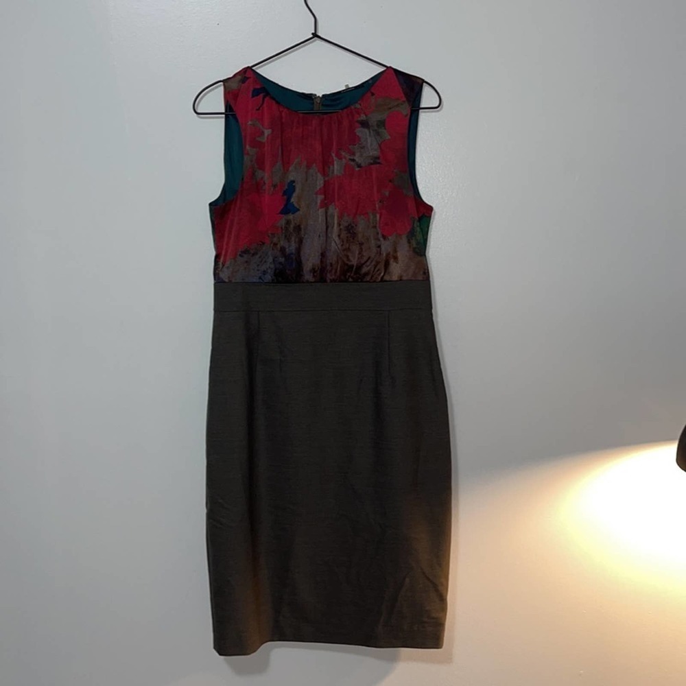Elie Tahari silk bodice aline dress size 8 - Picture 2 of 6
